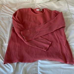 Comfy Pink Waffle Knit Long Sleeve